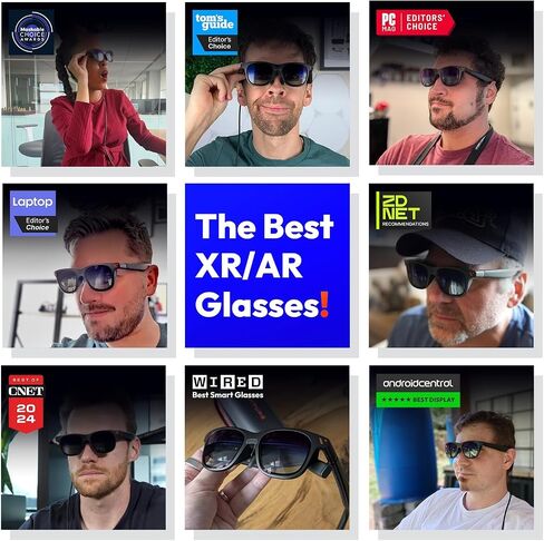 VITURE Pro XR/AR Glasses, 135" 120Hz 1000Nits Display, Harman Audio, Myopia Adjustments, Electrochromic Film, for iPhone 17/16/15/Android/Mac/PC/Steam Deck, First-Ever XR Experience for Switch 2 in Saudi Arabia