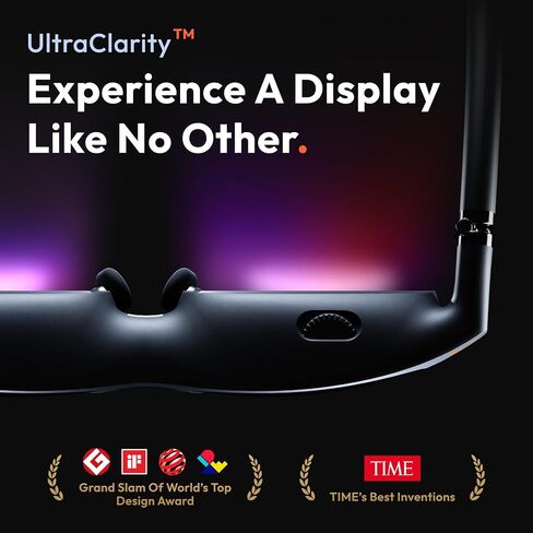 VITURE Pro XR/AR Glasses, 135" 120Hz 1000Nits Display, Harman Audio, Myopia Adjustments, Electrochromic Film, for iPhone 17/16/15/Android/Mac/PC/Steam Deck, First-Ever XR Experience for Switch 2 in Saudi Arabia