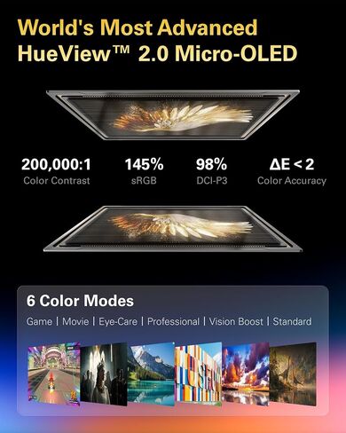RayNeo Air 3s Pro AR/XR Glasses 201" 1200 Nits 120Hz HueView 2.0 Display | 120Hz Smooth Visuals, 1200 Nits Brightness, Gaming Optimized, iPhone 17/16/15, Android, Mac, Switch 2, PS5, Steam Deck in Saudi Arabia