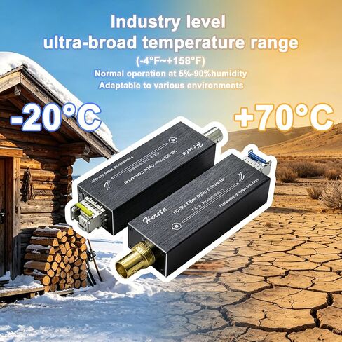 Mini HD-SDI Fiber Extender, 1080P Video Extender, Fiber Converter Kit with SFP Module up to 20km Over Single-Mode, Optical Transceiver with Type-C Power, Uncompressed, No Loss & Delay in Saudi Arabia