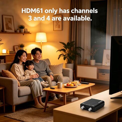 HDM61 HDMI to Coax Adapter, HDMI to RF Modulator NTSC Format | 1080P PPL Control, Plug & Play, Covert HD Multimedia to Radio Frequency Analog Signal, VHF CH3/ CH4, for TV Game Console in Saudi Arabia