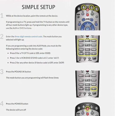 2 Pack New Dish Remote for Dish Network 20.1 IR Satellite Receiver TV DVD VCR Remote Control (Black) in Saudi Arabia