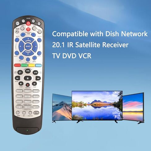 2 Pack New Dish Remote for Dish Network 20.1 IR Satellite Receiver TV DVD VCR Remote Control (Black) in Saudi Arabia