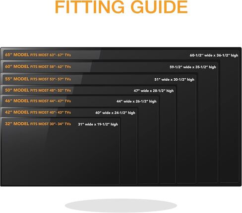 Mount Factory Outdoor TV Cover - 50" Model For 48" - 52" Flat Screens - Slim Fit - Weatherproof Weather Dust Resistant Television Protector - Black in Kuwait