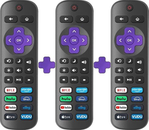 2 Pack Replacement Remote Control Only for Roku TV, Compatible for TCL Roku/Hisense Roku/Onn Roku/Sharp Roku/Philips Roku/Element Roku/Westinghouse Roku TVs (Not for Roku Stick, Box or Speaker) in Saudi Arabia