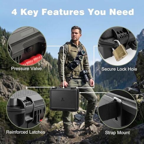 Starlink Mini Case, Waterproof Hard Case Fits Starlink Mini Accessories | Crushproof with Precision Cut Foam, Starlink Mini Storage Case with Shoulder Strap for Outdoor Travel Camping, RV Accessories in Saudi Arabia