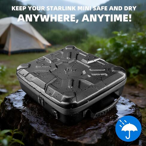 WINDCHASER Ultralight Starlink Mini Case for RV, Off Grid Travel | 28oz Shockproof EVA Waterproof PU Shell, Custom Fit For Dish, Cables, Ideal For Camping, Overlanding, Digital Nomads in Kuwait