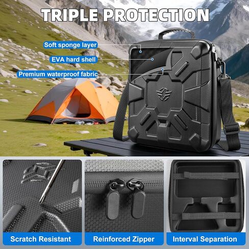 WINDCHASER Ultralight Starlink Mini Case for RV, Off Grid Travel | 28oz Shockproof EVA Waterproof PU Shell, Custom Fit For Dish, Cables, Ideal For Camping, Overlanding, Digital Nomads in Kuwait