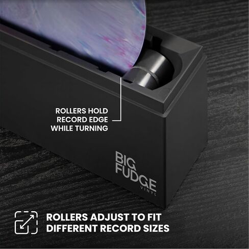 Big Fudge Vinyl Record Cleaner Kit – Cleaning Machine with care Solution, Microfiber Cloth and Brush – Scratch-Free Album Care - Record Player Accessories in Saudi Arabia