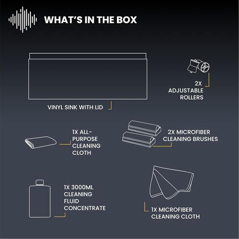 Big Fudge Vinyl Record Cleaner Kit – Cleaning Machine with care Solution, Microfiber Cloth and Brush – Scratch-Free Album Care - Record Player Accessories in Saudi Arabia