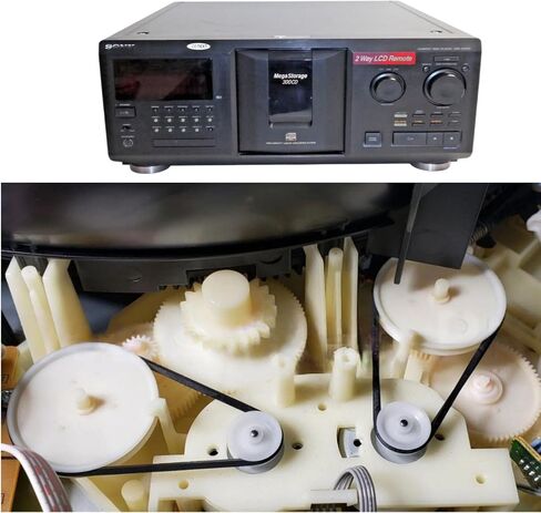 CD Player Belt Kit Premium Rubber 3-Pack for Sony CD Player Repair | 3 Pcs Belts 1 Carousel and 2 Loading for Sony CDP-CX300 CDP-CX355 CDP-CX400 CDP-CX450 CDP-CX455 Vintage CD Player Collectors in Saudi Arabia