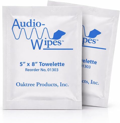 Audio Wipes | 100 Individually Wrapped Cleaning Wipes | Alcohol-Free, Fast-Drying, Safe for Xbox/PlayStation Controllers, Headphones, Earbuds, Monitors & More – Ideal for Gamers! in Kuwait