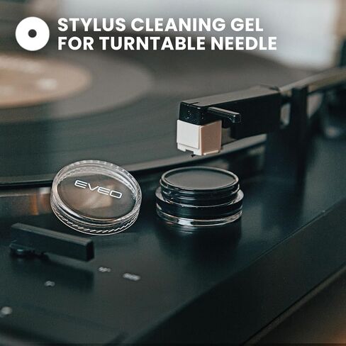 EVEO Vinyl Record Cleaning Kit - 4-in-1 Premium Vinyl Record Cleaner & Vinyl Cleaning Kit with Velvet Brush, Vinyl Cleaner Liquid, Duster & Turntable Stylus Gel in Saudi Arabia