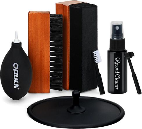 OPULA 7-in-1 Vinyl Record Cleaning Kit Complete - Vinyl Record Cleaner Solution - Velvet Brush - Microfiber Brush - Stylus Brush - Label Protector - Air Blower - Brush for Velvet, Restore LPs Album in Saudi Arabia