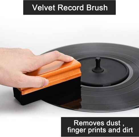 OPULA 7-in-1 Vinyl Record Cleaning Kit Complete - Vinyl Record Cleaner Solution - Velvet Brush - Microfiber Brush - Stylus Brush - Label Protector - Air Blower - Brush for Velvet, Restore LPs Album in Saudi Arabia