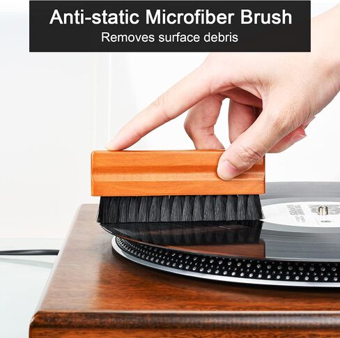 OPULA 7-in-1 Vinyl Record Cleaning Kit Complete - Vinyl Record Cleaner Solution - Velvet Brush - Microfiber Brush - Stylus Brush - Label Protector - Air Blower - Brush for Velvet, Restore LPs Album in Saudi Arabia