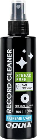 OPULA 6oz Vinyl Record Cleaning Solution,180ml Vinyl Record Cleaner Fluid, Record Cleaner Spray for Lps Album, Remove Dirt & Debris & Fingerprint, Improve Sound Quality in Saudi Arabia