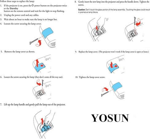 YOSUN V13h010l69 Projector Lamp for Epson-ELPLP69 PowerLite Home Cinema 5020ub 5030ub 5025ub 5020ube 5030ube 5010E 6030ub 6020UB 6010 4030 Replacement Projector Bulb in Saudi Arabia