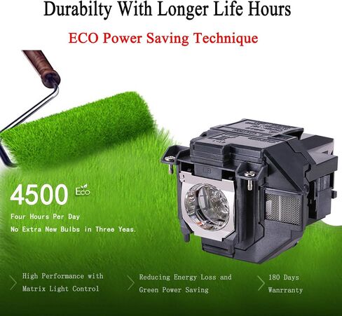 EWO'S Replacement Projector Lamp for ELPLP96 Epson Powerlite Home Cinema 2100 2150 1060 660 760hd VS250 VS350 VS355 EX9210 EX9220 EX3260 EX5260 EX7260 X39 W39 S39 109W V13H010L96 Lamp Bulb Replacement in Saudi Arabia