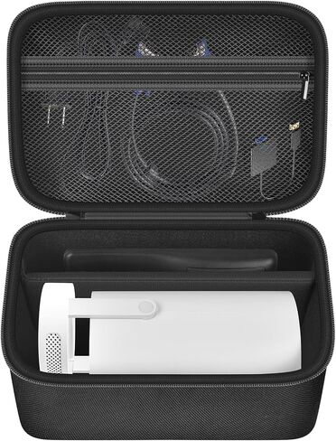 Upgraded Hard Shell Projector Case for Magcubic HY300 Pro+, Black | for Alwtniet, Adjustable Divider, Mesh Pocket for Cords, Remote, Travel Storage for Home/ Office/ Movie, Large, Case Only in Saudi Arabia