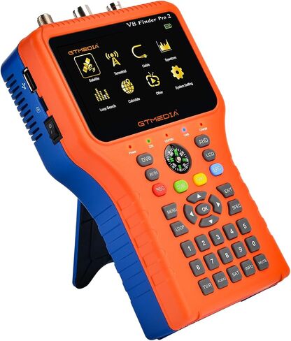 GT Media V8 Finder Pro Satellite Finder Meter SAT Finder TV DVB-S2X/S2/S/T2/T/C Signal Receiver H.264 Digital Sat Detector Satellite Recognition for Adjusting Sat Dish in Saudi Arabia