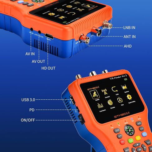 GT Media V8 Finder Pro Satellite Finder Meter SAT Finder TV DVB-S2X/S2/S/T2/T/C Signal Receiver H.264 Digital Sat Detector Satellite Recognition for Adjusting Sat Dish in Saudi Arabia