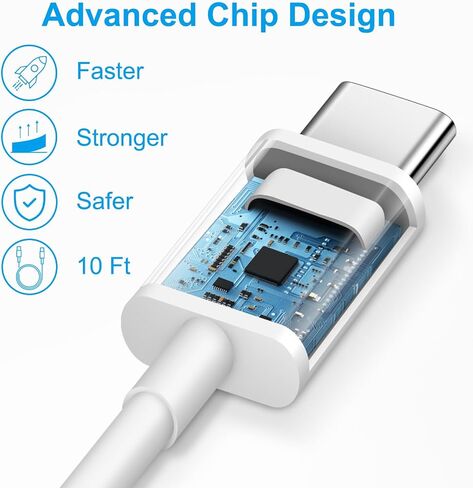 iPhone 17 16 15 Charger Fast Charging 10FT - 20W USB C Charger Block | with 10FT Type C to C Cable Compatible with iPhone 17/17 Pro/17 Pro Max/Air/16/16e/15, iPad Pro, iPad Air (Pink) in Kuwait