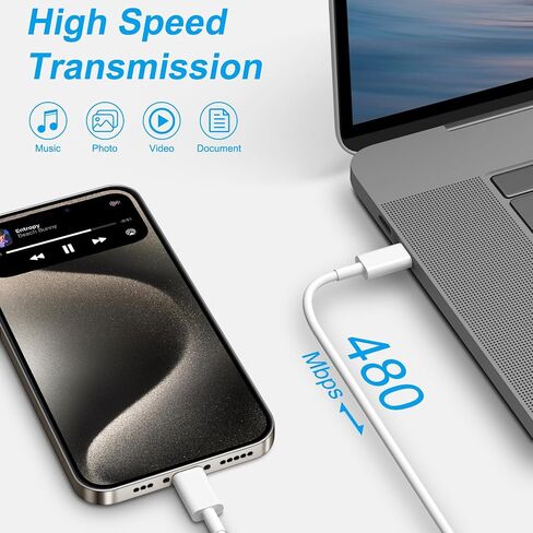 iPhone 17 16 15 Charger Fast Charging 10FT - 20W USB C Charger Block | with 10FT Type C to C Cable Compatible with iPhone 17/17 Pro/17 Pro Max/Air/16/16e/15, iPad Pro, iPad Air (Pink) in Kuwait