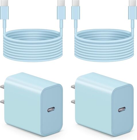 iPhone 17 16 15 Charger Fast Charging 10FT - 20W USB C Charger Block | with 10FT Type C to C Cable Compatible with iPhone 17/17 Pro/17 Pro Max/Air/16/16e/15, iPad Pro, iPad Air (Pink) in Kuwait