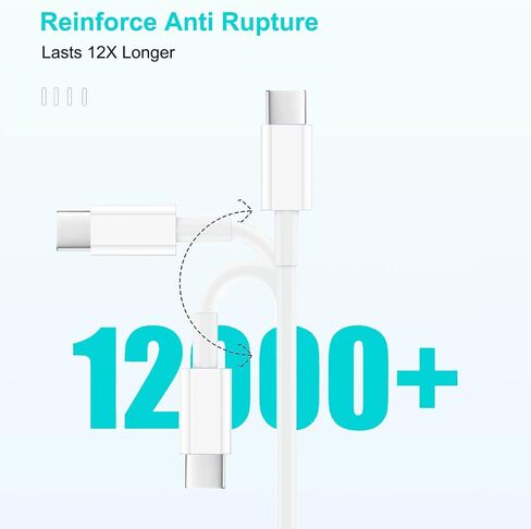 iPad Pro Charger,20W USB C Fast Charger with 10FT Long Fast Charging Cord for iPad Pro 12.9 5th/4th/3rd,11 inch 3rd/2nd,13 inch M4,iPAD Air 5th/4th Generation/13/11 M3 M2,iPad 10th/11th(A16),Mini A17 in Saudi Arabia