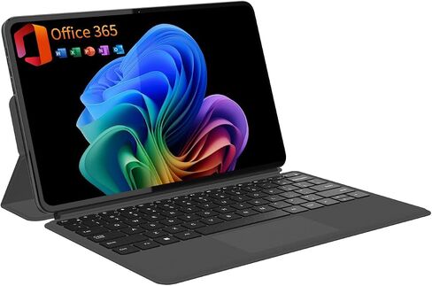 2-in-1 Laptop/Tablet (2026), 10.1" FHD IPS Touchscreen, 1-Year Office 365 | 8GB RAM 256GB SSD, Windows 11 Tablet with Magnetic Keyboard, 6500Y CPU, USB-C, 2 Speakers, for Home Office Students Business in Saudi Arabia