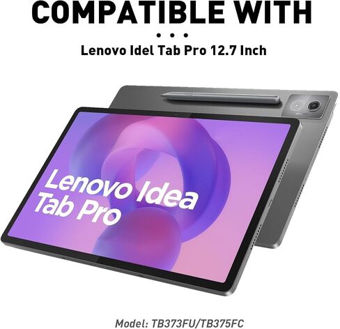Keyboard Case Touch for Lenovo Idea Tab Pro 12.7" 2025, Bluetooth Keyboard with Trackpad & Twill Cover Case & Adjustable Kickstand & Lighting Keys for Lenovo Idea Tab Pro 12.7 inch in Saudi Arabia