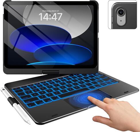 typecase Touch iPad A16 11th/10th Gen Case with Keyboard, 360° Rotating in Kuwait