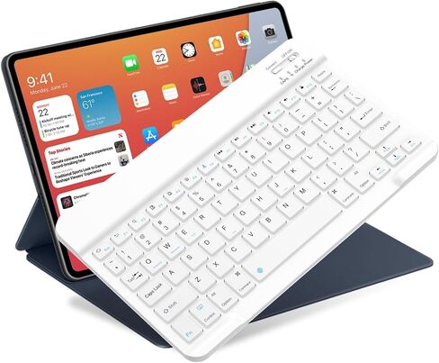 Bluetooth Keyboard for iPad 10th Generation, iPad Pro 13/12/11/10/9/8/7 inch, iPad Air 13/11th Gen, iPad Mini, IOS Windows Android Tablets - Slim Wireless Portable Travel Office Computer Accessories in Saudi Arabia