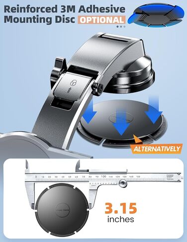 iPad Holder for Car, Dashboard Tablet Holder for Car Truck iPad Stand | 2.9" Suction Cup, 0.9" Depth Clamp, 3.1" Dash Mount Disk, Fit 6"-11" Apple iPad iPhone Galaxy Tab GPS, Truck Car Accessories in Saudi Arabia
