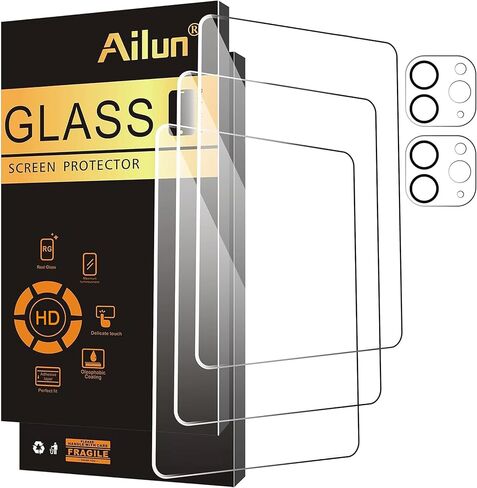 Ailun Screen Protector+Camera Lens Protector for iPad Pro 13 Inch, 2+2 Pack | 2025/2024 [8th/7th Generation,M5/M4], Tempered Glass, Case Friendly, Face ID Apple Pencil Compatible in Saudi Arabia