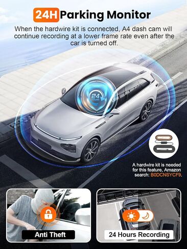 Affver 4K+2.5K Dash Cam Front and Rear, Built-in 5G WiFi 6 GPS Dual Dashcam | 64GB Card Included, 3.59" IPS Screen, APP Control, G-Sensor, Loop Recording, 24H Parking Mode, Night Vision, Car Dash Camera in Saudi Arabia
