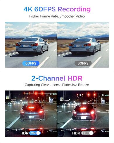 VIOFO A329S 4K 60FPS Dash Cam Front and Rear, STARVIS 2 HDR, Wi-Fi 6 | 4K Front + 2K Rear, Dual STARVIS 2 Sensors, Low-Light Clarity, Power-Saving Parking Mode, GPS & Up To 4TB SSD Support in Saudi Arabia