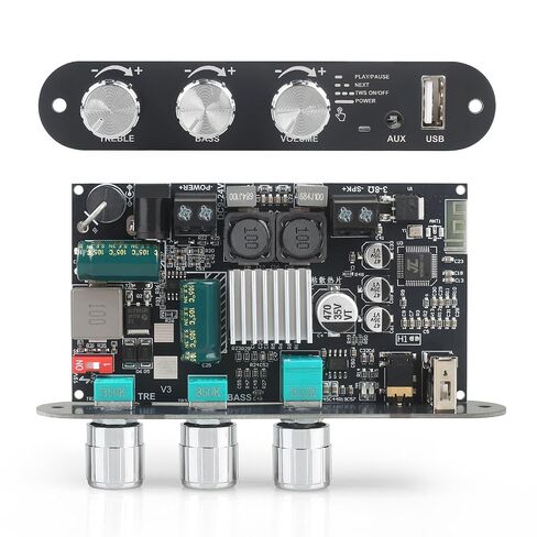 2PCS ZK-1001U Mono Amplifier Board with TWS, 100W Power Output, Vehicle Amplifier Wide Voltage Input 9-24V, Supports USB/AUX/Bluetooth in Saudi Arabia