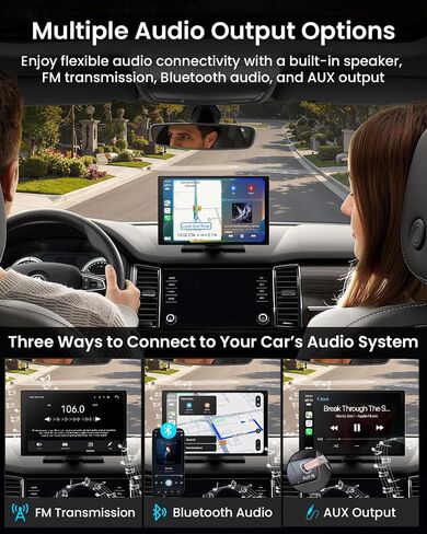 11'' Wireless CarPlay Screen with 4K Dash Cam, HD Touchscreen | 11'' HD laminated touchscreen with wireless CarPlay, Android Auto, 4K front camera, 5GHz WiFi, Bluetooth and phone mirroring. in Saudi Arabia