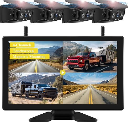 VEKOOTO VK7 Pro Magnetic Solar Wireless Backup Camera, 7-Inch Touchscreen | 15,800mAh Battery for Extended Use, HD 1080P, No Wiring Required, Ideal for Hitching, Horse Trailers, RVs and Trucks in Saudi Arabia