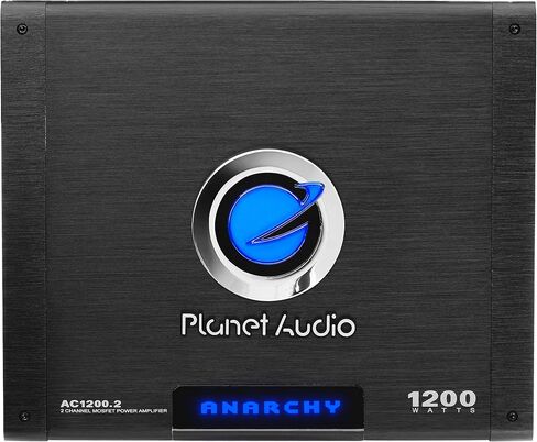 Planet Audio AC1200.2 2 Channel Car Amplifier - 1200 High Output, High/Low Level Inputs, High/Low Pass Crossover, Hook Up to Subwoofer for Bass in Saudi Arabia