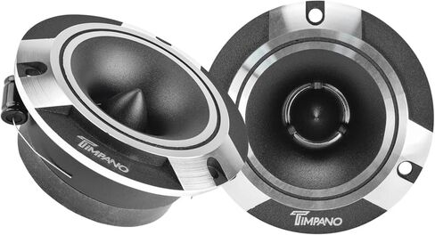 Timpano TPT-ST2 Chrome Slim Super Tweeter, 600 Watts 4 Ohm, 105 dB, 1 in Voice Coil, 3.85 inch Pro Car Sound System Bullet Tweeters (Pair) in Saudi Arabia