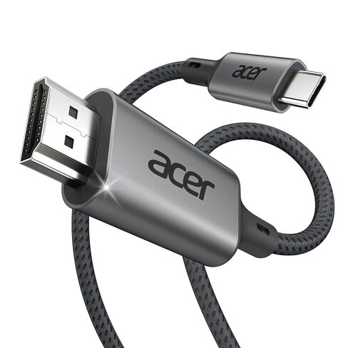 Acer USB C to HDMI Cable for Home Office 6.6FT (4K@60Hz) for Laptop | Thunderbolt 4/3 Support, High-Speed Type C to HDMI 2.0 Braided Cord Compatible for Acer, MacBook Neo, iPhone 17 Pro/Max, iPad in Saudi Arabia