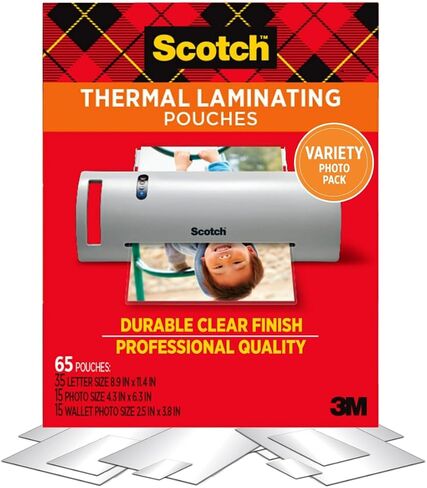 Scotch Thermal Laminating Pouches, 200 Count, Clear, 3 mil. in Kuwait
