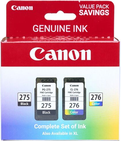 Canon PG-275 / CL-276 Genuine Ink Value Pack (2 Cartridges), Compatible with TS3520/3522/4722/3720/3722, TR4720 in Kuwait