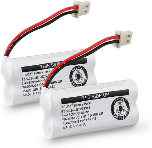BT162342 BT262342 Cordless Phone Batteries Compatible with BT183342 BT283342 BT166342 BT266342 VTech CS6114 CS6419 CS6719 at&T EL52300 CL80111 Handset Telephone (Pack of 2) in Saudi Arabia