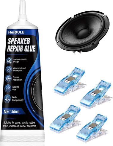 Speaker Repair Glue, Strong Speaker Glue, Waterproof and Shockproof | 1.86 Oz speaker glue, speaker repair kit with Fixing Clips, for Speaker Assembly and Repair Equipment in Saudi Arabia