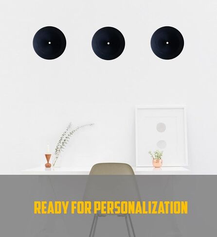 MINI ZOZI 12 inch Black Blank Vinyl Records Fake 3 PCS | Indie Aesthetic Room Home Decor on Wall Bedroom Living Room Music Studio Hip Hop Plain Cheap Decorative Blanks Vinyls Record in Saudi Arabia