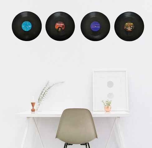 MINI ZOZI 12 inch Fake Vinyl Records Fake 10 Pieces in 1 Pack Decorative | Indie Aesthetic Room Decor or Home Decor on Wall for Bedroom or Living Room Discos Music Studio Hip Hop Decorative Purpose in Saudi Arabia